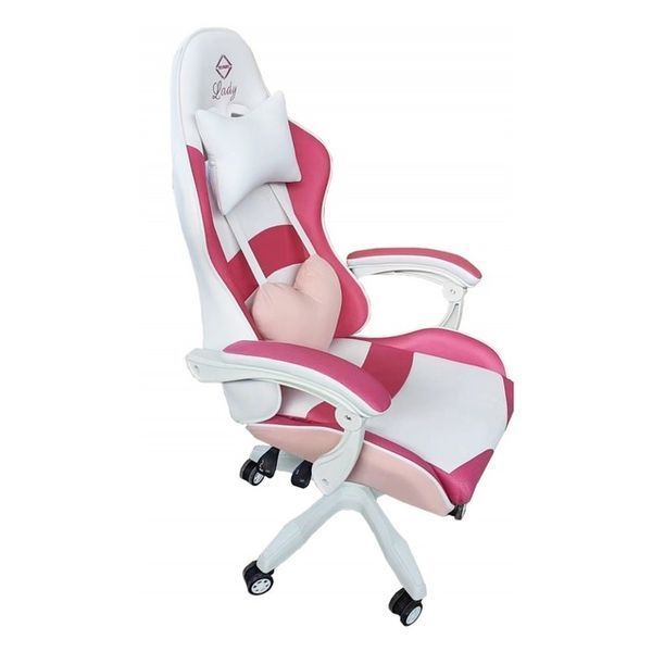 Крісло геймерське Bonro Lady 807 рожево-біле 42300098 фото