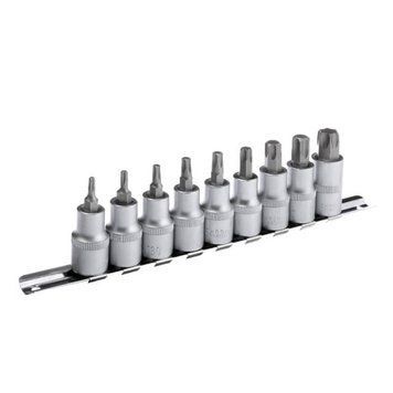 Набір TORX на планці, 1/2", 9 од., Т20-T70, Cr-V HT-1849 фото